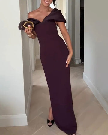 Elegant Off-the-shoulder Party Dress - CuroStep