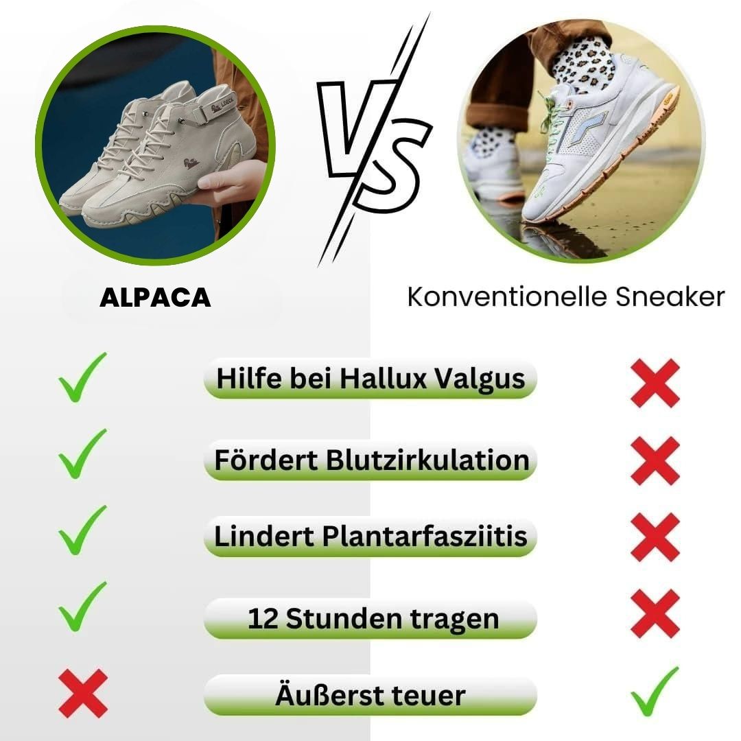 Alpaca - ergonomischer, wasserdichter & schmerzlindernder Leder-Barfußschuh - CuroStep