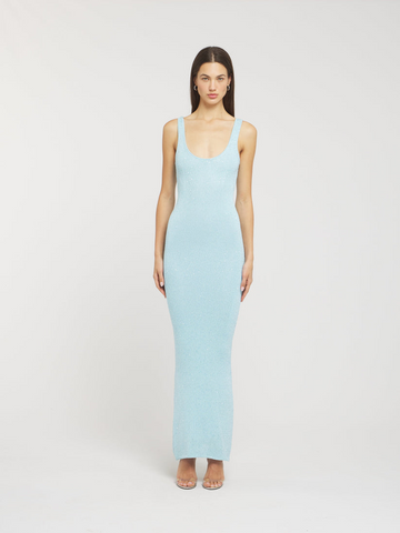 Ana dress - Baia blue sequins - CuroStep