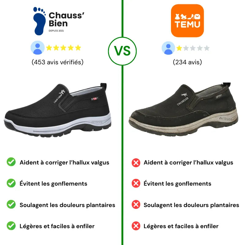 OrthoSport+™ - Chaussures de marche à confort orthopédique homme - CuroStep