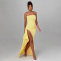 Zafira Maxi dress- Lemon - CuroStep
