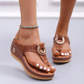 Summer Sandals Women 2024 Big Size Platform Wedges Sandals Slippers Non-Slip Open Toe Flip Flops Ladies Comfortable Beach Shoes - CuroStep