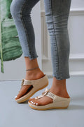 Summer Sandals Women 2024 Big Size Platform Wedges Sandals Slippers Non-Slip Open Toe Flip Flops Ladies Comfortable Beach Shoes - CuroStep