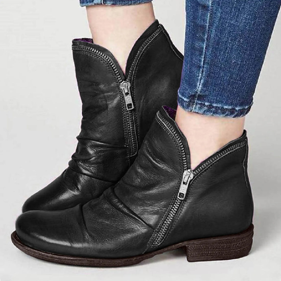 Winter Foreign Trade Women'S Warm Cotton Shoes Border Large Size Women'S Flat Retro Comfortable Shoes Winter Footwear Female - CuroStep
