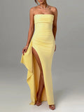 Zafira Maxi dress- Lemon - CuroStep
