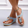 Summer Sandals Women 2024 Big Size Platform Wedges Sandals Slippers Non-Slip Open Toe Flip Flops Ladies Comfortable Beach Shoes - CuroStep