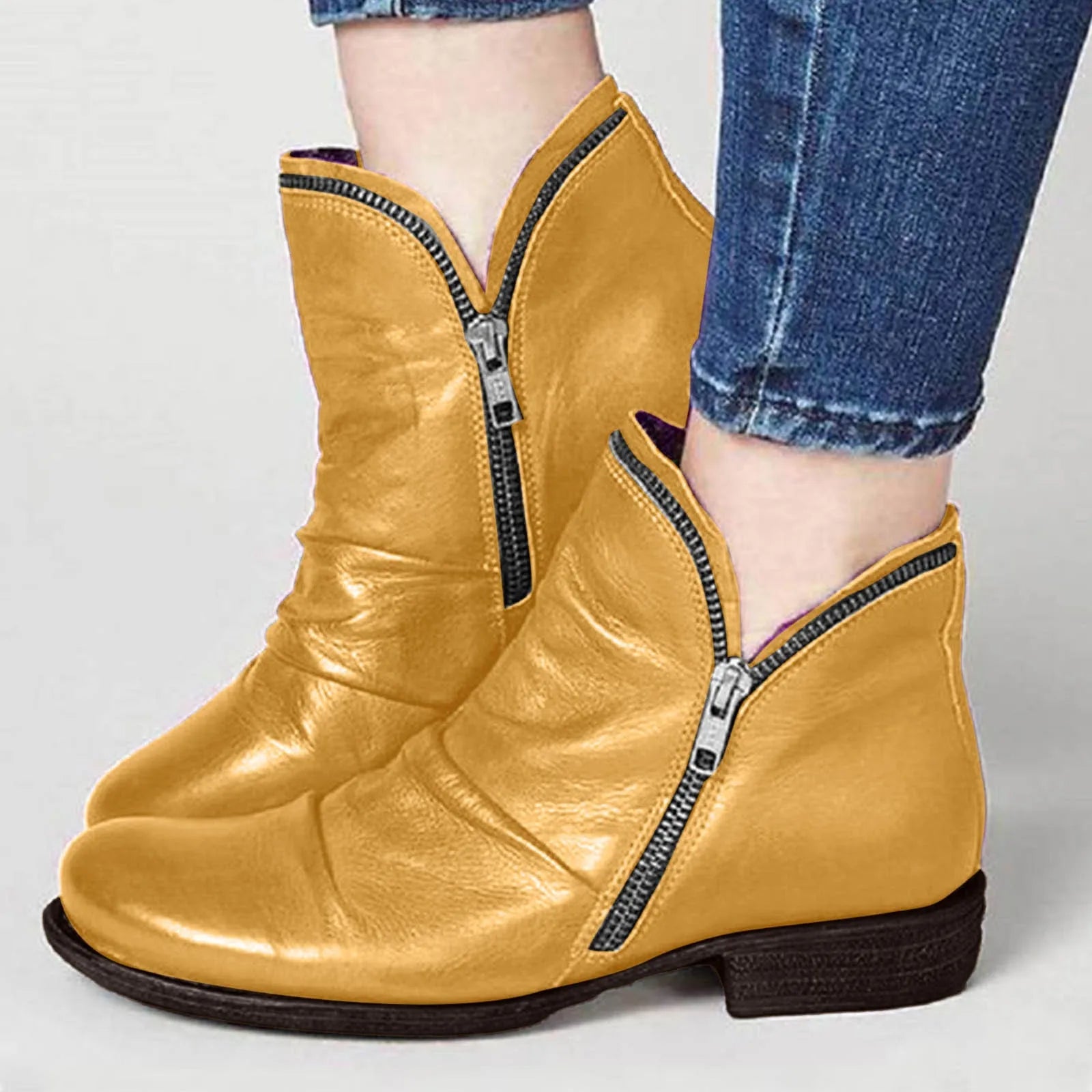 Winter Foreign Trade Women'S Warm Cotton Shoes Border Large Size Women'S Flat Retro Comfortable Shoes Winter Footwear Female - CuroStep