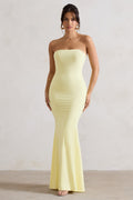 Ceremony | Lemon Bandeau Maxi Dress - CuroStep