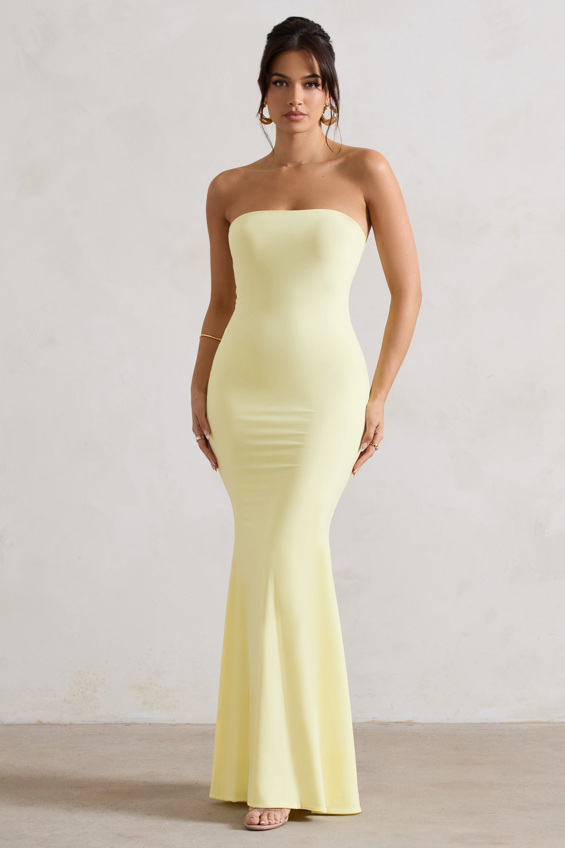 Ceremony | Lemon Bandeau Maxi Dress - CuroStep