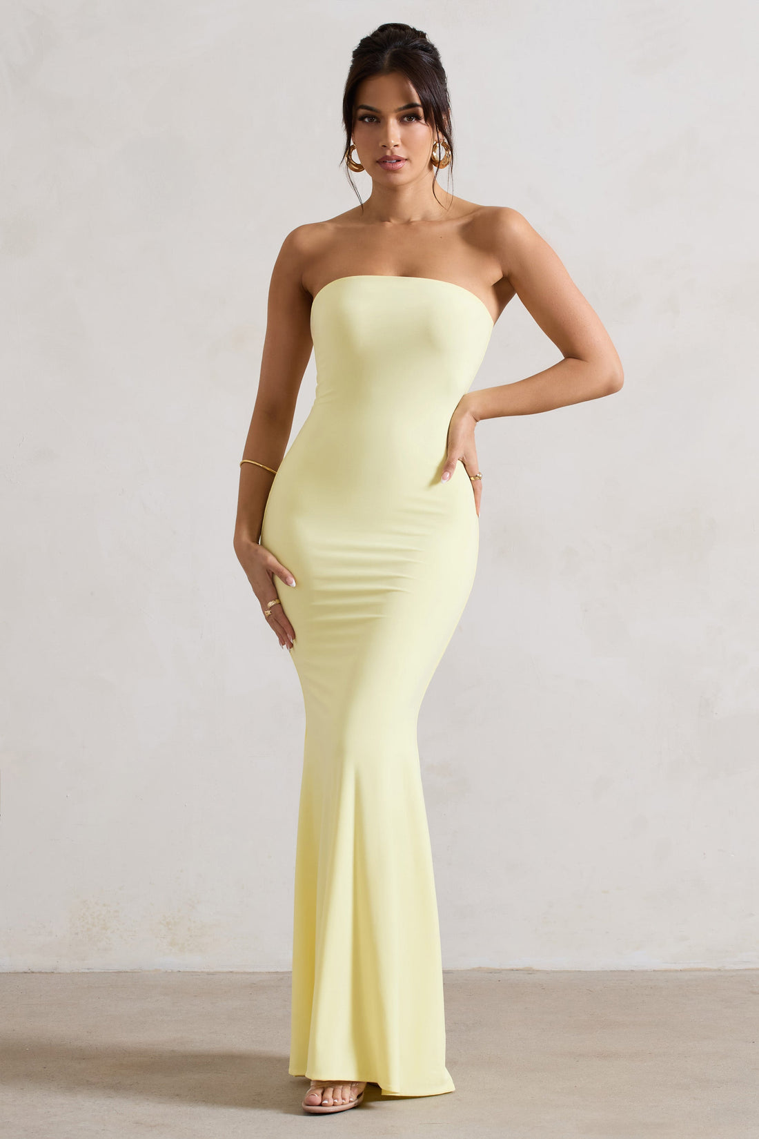 Ceremony | Lemon Bandeau Maxi Dress - CuroStep