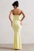 Ceremony | Lemon Bandeau Maxi Dress - CuroStep