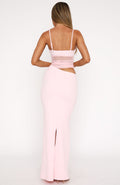 Call Me Up Maxi Dress Baby Pink - CuroStep