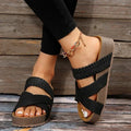 Erika™ – Geflochtene Sandalen mit Kreuzriemen für Damen - CuroStep