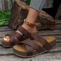 Erika™ – Geflochtene Sandalen mit Kreuzriemen für Damen - CuroStep